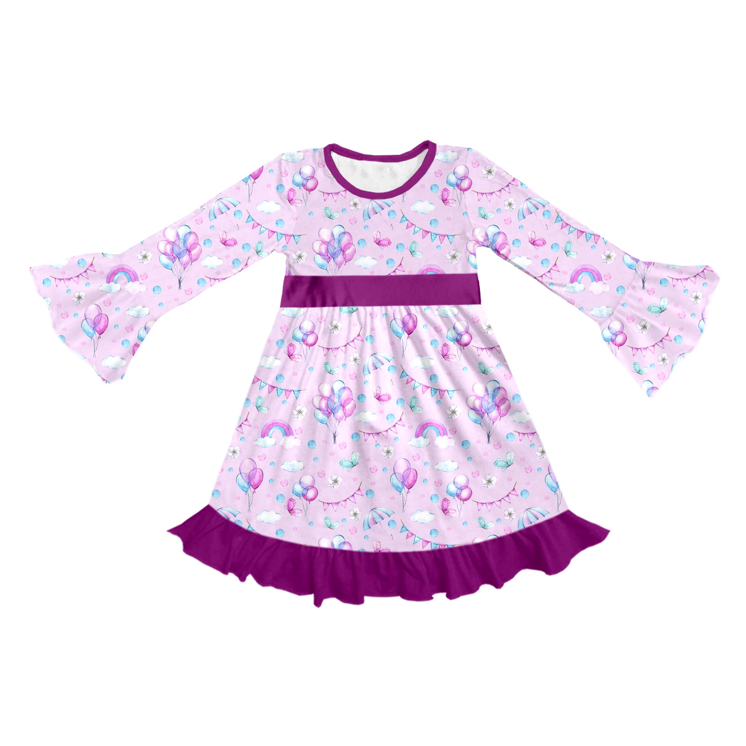 Boutique Foreign Trade Children's Clothing Printed Children's Cute Creative Customized Autumn Nightgown