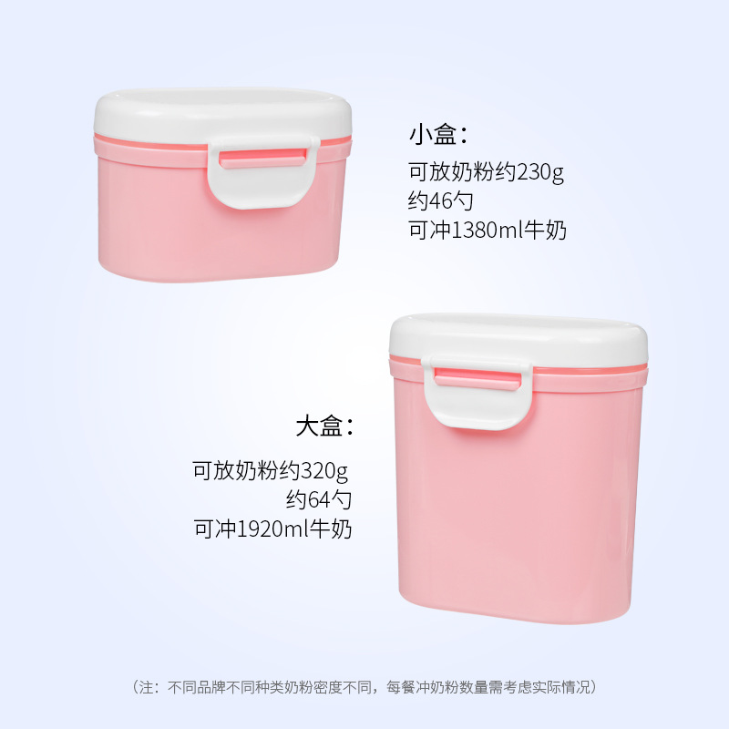 Baby Milk Powder Box Portable Out Large Capacity Storage Box Baby Sub-packaging Box Rice Mini Sealed Milk Powder Pad