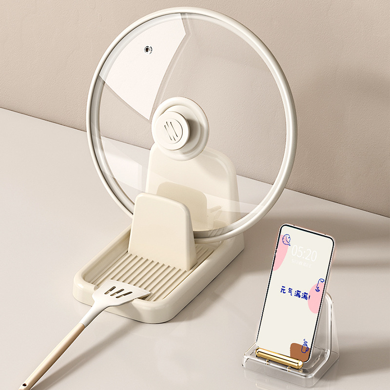 Kitchen storage rack multi-functional plastic water tray pot cover rack soup rack European-style simple storage rack desktop