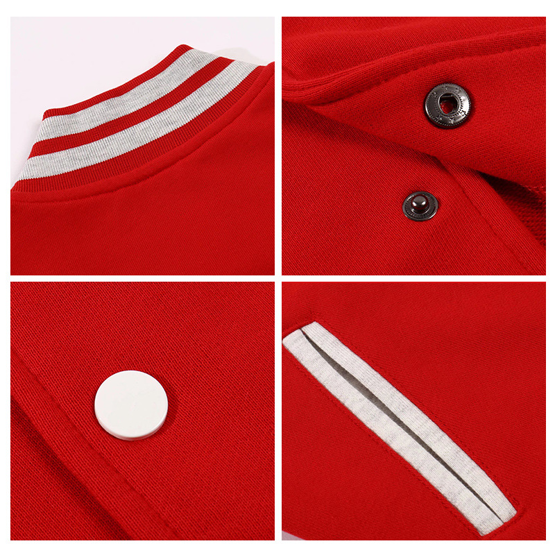 Autumn and Winter Baseball Uniforms Customized with Logo, Cultural Work Clothes, Training Institution Clothing, Class Uniforms, Couple Jackets, Sweatshirts, Long Sleeves
