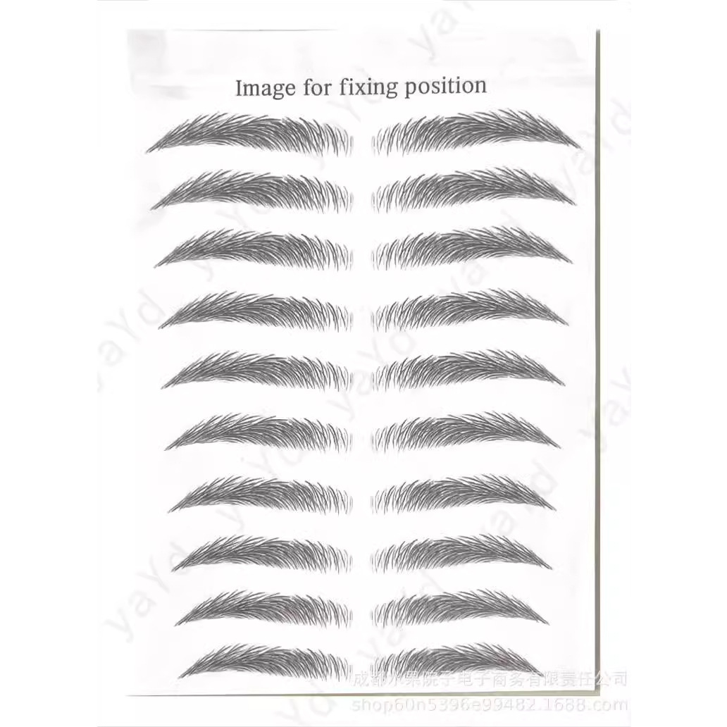 6D Imitation Ecological Eyebrow Stickers 3D Eyebrow Tattoo Transfer Waterproof Eyebrow Shape Long-Lasting
