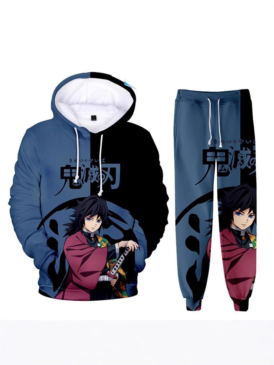 Cross-Border Amazon Best-Selling 3D Digital Printing Anime Pattern Sweatshirt Suit Loose and Extinguishing