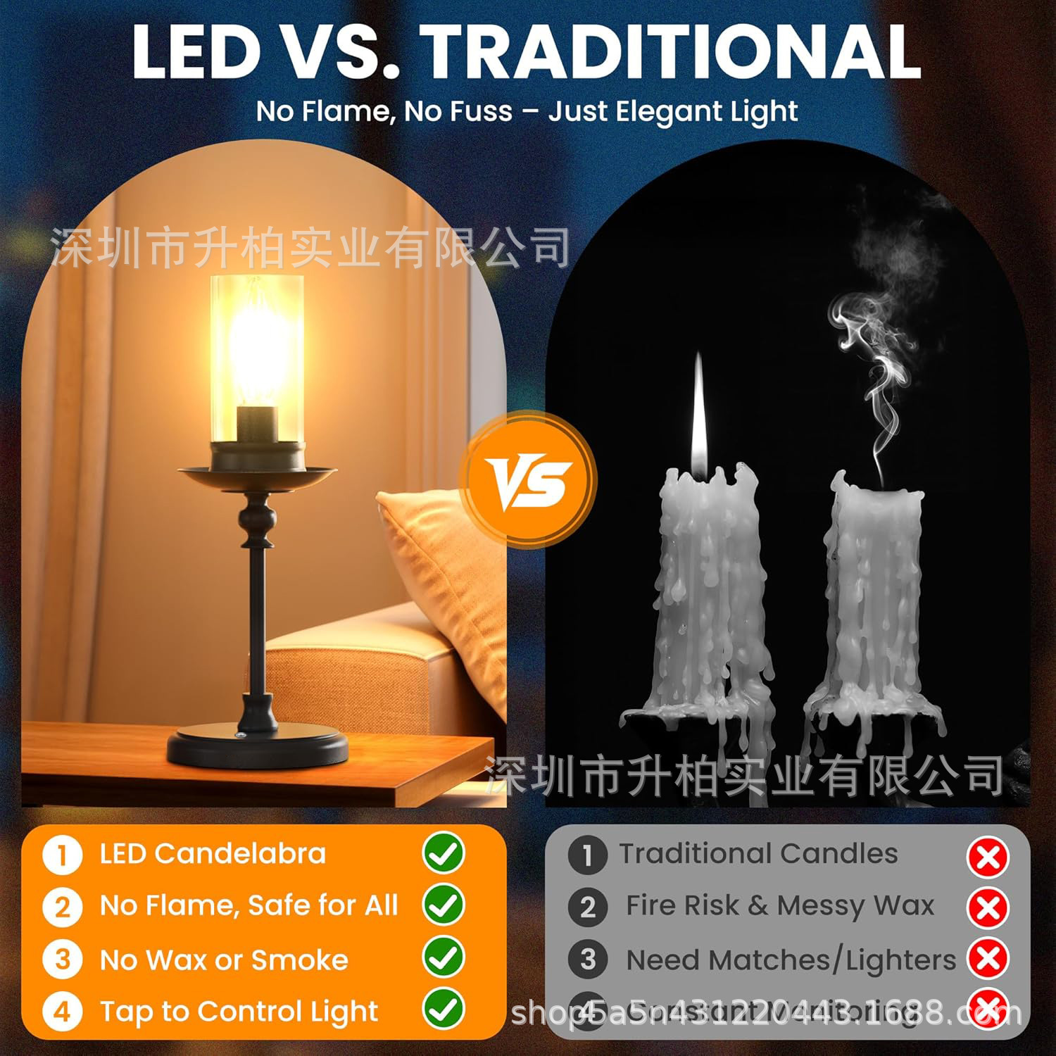 Candlestick Lamp Retro Dining Table Lamp European Style New Candlestick Lamp Amazon Direct Supply Home Decoration Lamp Dimmable Nordic Style