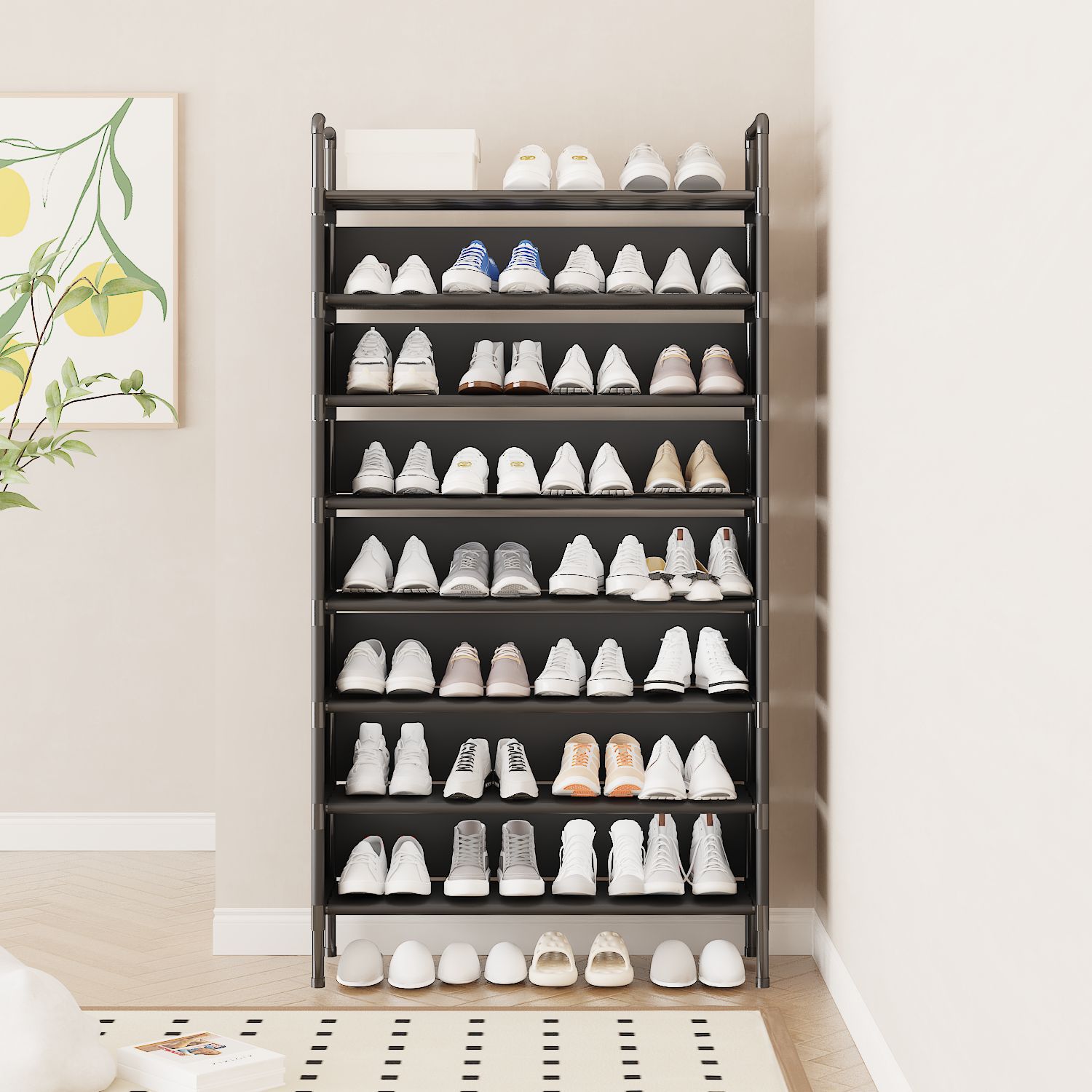 Cross-Border Dropshipping Armrests Simple Shoe Rack Shoe Cabinet Dormitory Home Door Shoe Rack Multi-Layer Assembly Storage Space Saving