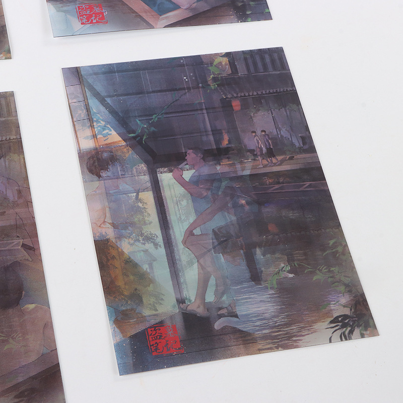 3D Raster Card Customized Dynamic Postcard Card 3D Two-Change Stereo Painting Cartoon Game Star Change Fantasy Card