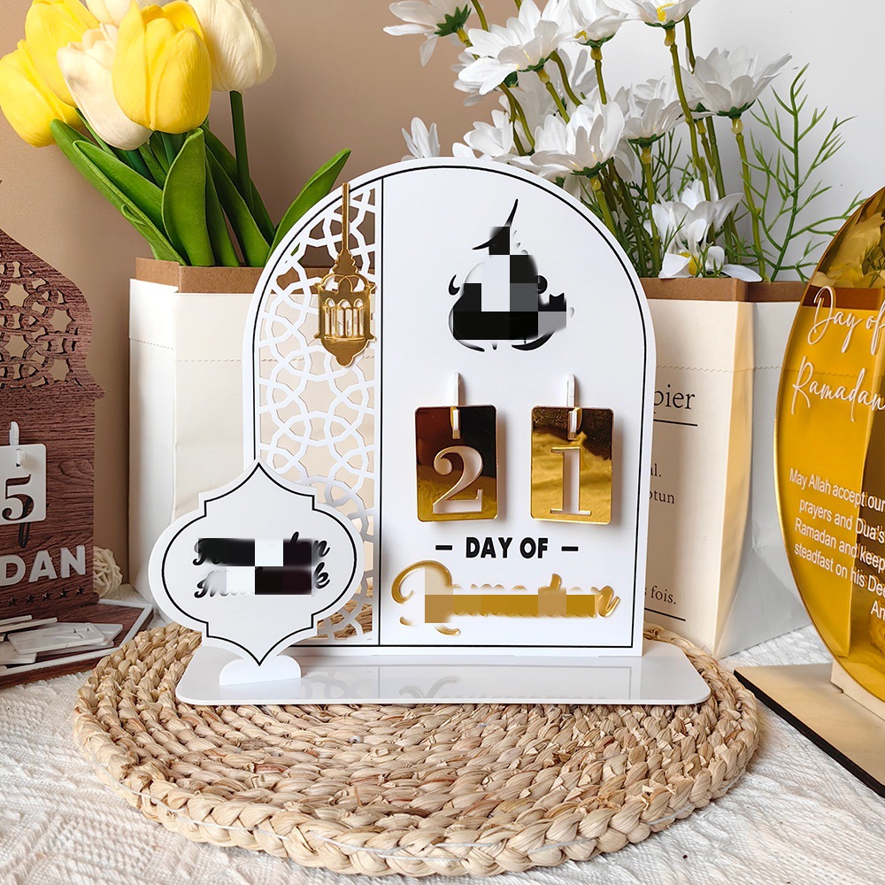 Bt268-271 Cross-Border Acrylic Calendar Holiday Countdown Wooden Combination Desktop Ornament Decoration