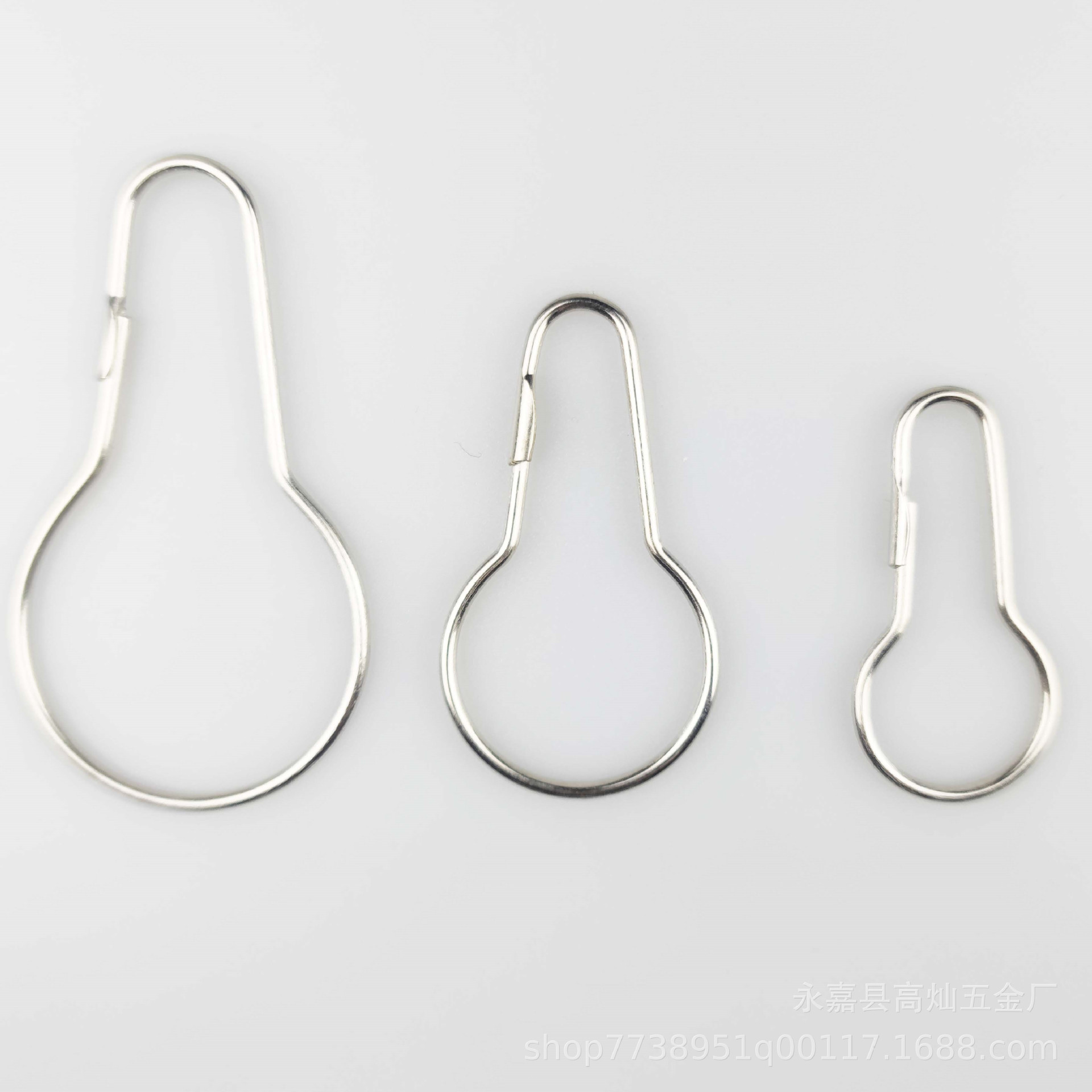 Metal Shower Curtain Hanging Buckle Gourd Buckle Gourd Hook Curtain Hook Shower Curtain Ring Accessories Hook