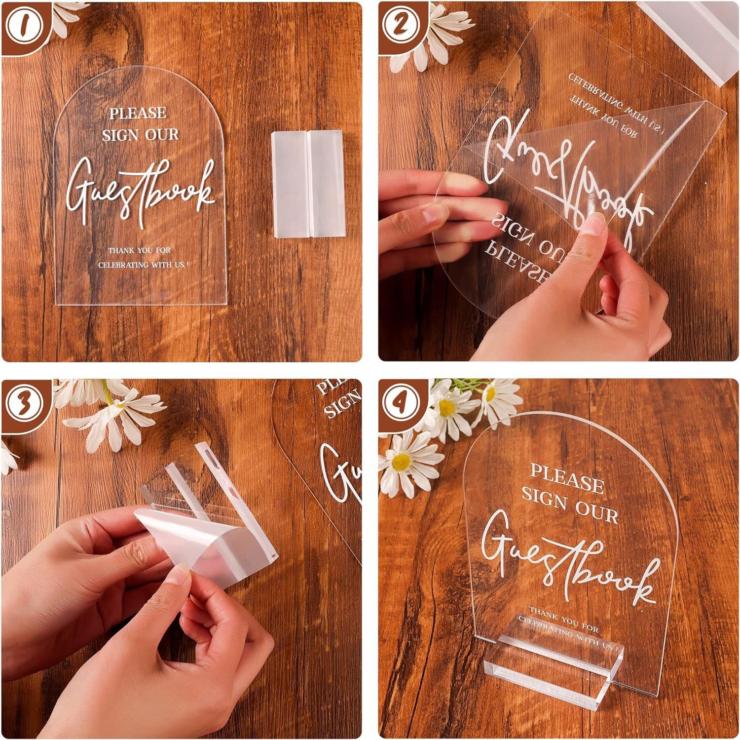 Cross Border Acrylic Wedding Seat Card Restaurant Banquet Table Number Plate Desk Card for Ceremony Wedding Gift Table Logo