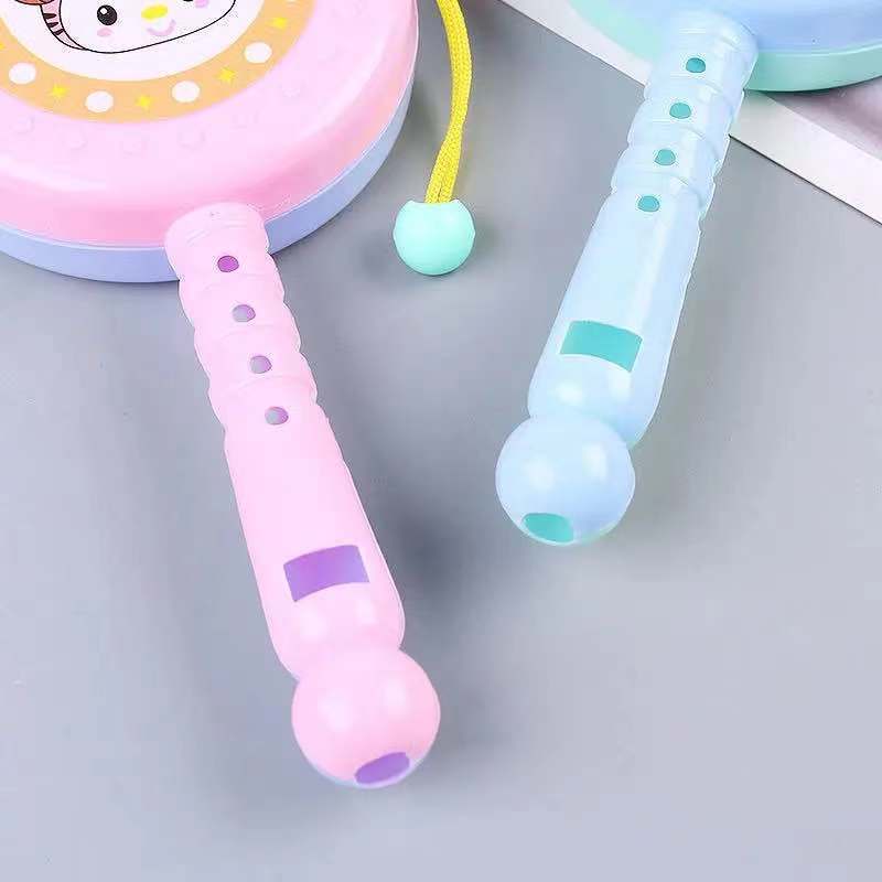 Infants and young children can chew 1-year-old newborn baby hand drum soothing coax baby rattle bar toy wholesale