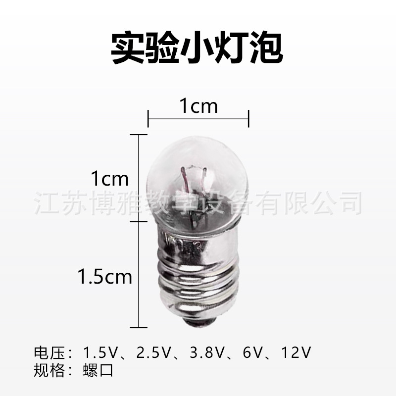 Small Light Bulb 2.5V1.5V3.8V6V12V Small Bead Lamp Holder Experimental Electrical Experiment Flashlight Bulb Lamp