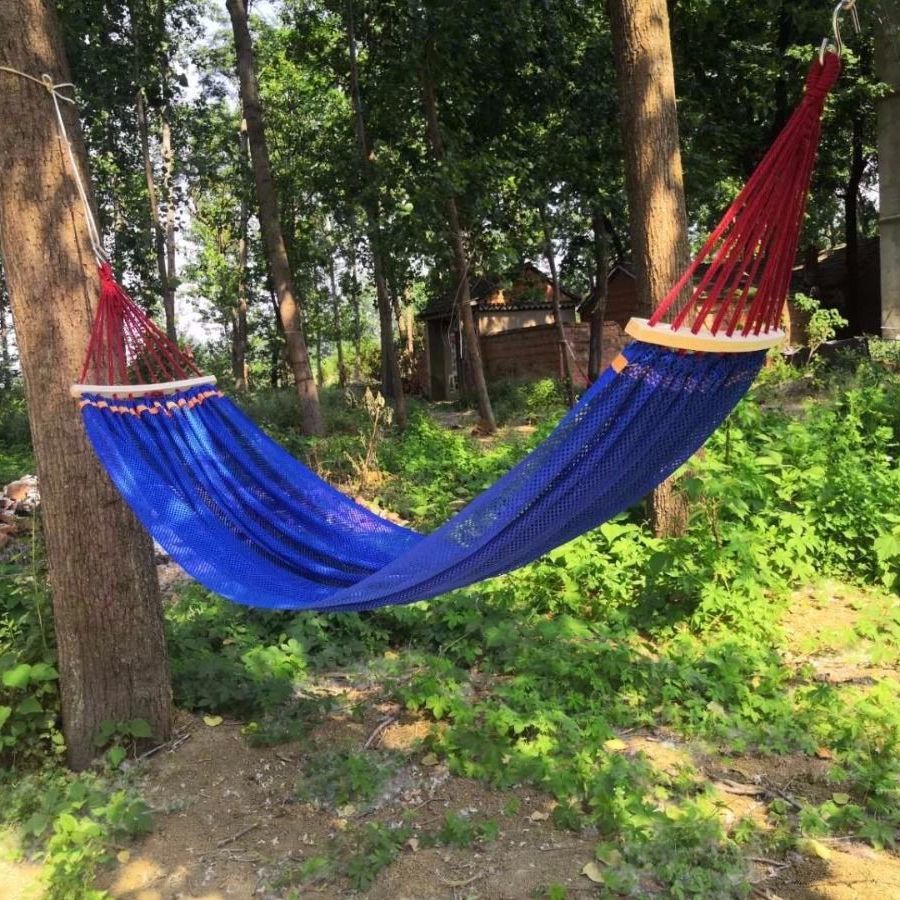 Hammock Swing Outdoor Ice Silk Hammock Swing Single Widened Mesh Swing Adult Children Dormitory Hanging Chair