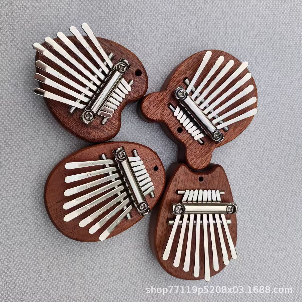 Cross-Border Hot-Selling Thumb Piano Kalimba Pendant Mini Musical Instrument with Label Sticker, Slow-Selling Items Can Be Returned