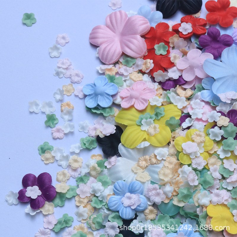 DIY Fabric Shaped Petals, Flower Pieces, Clothing, Headwear, Shoes, Hats, Accessories, Satin Pressed Flowers, Three-Dimensional Handmade