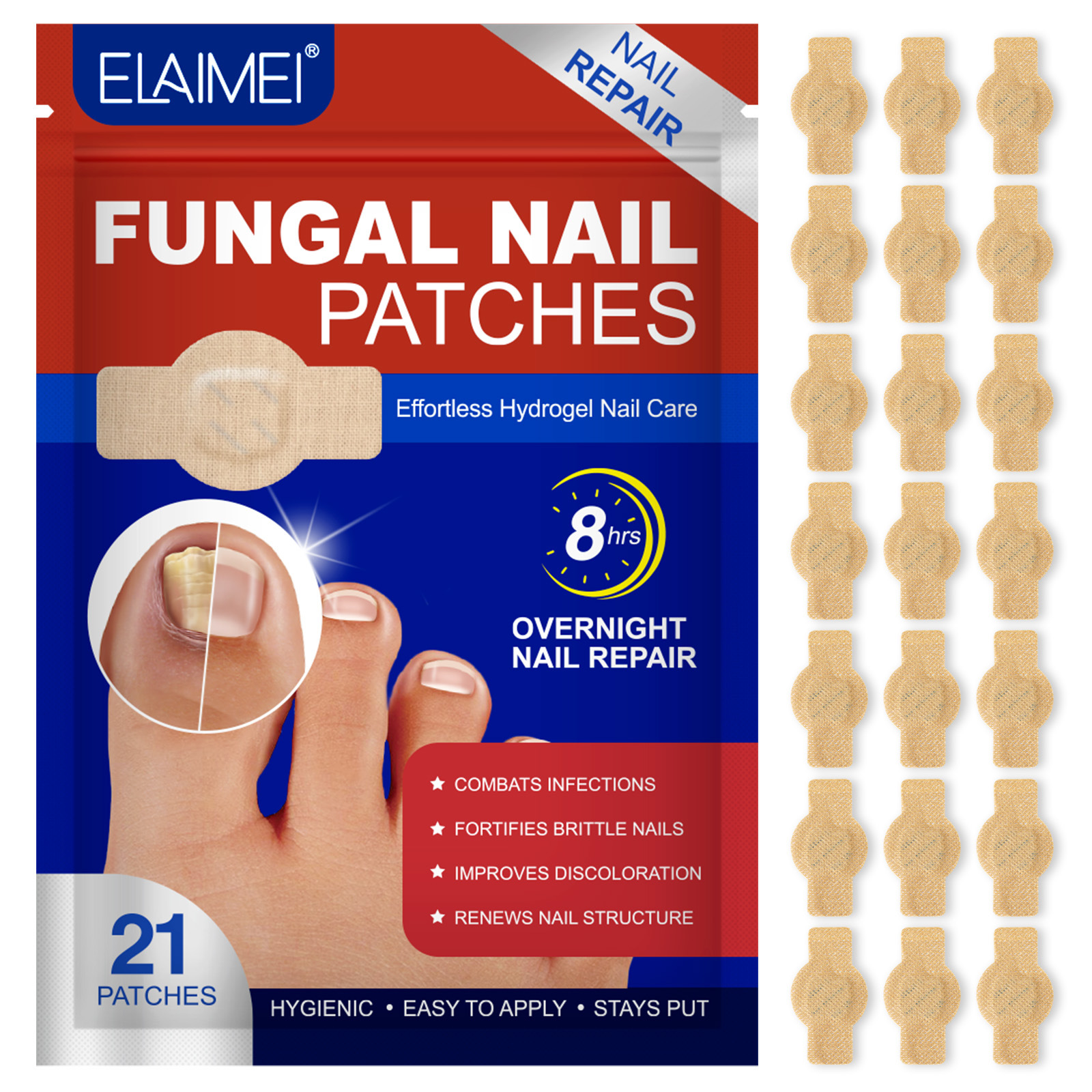 Elaimei Foot Nail Patch Fungal Nail Patches 21P