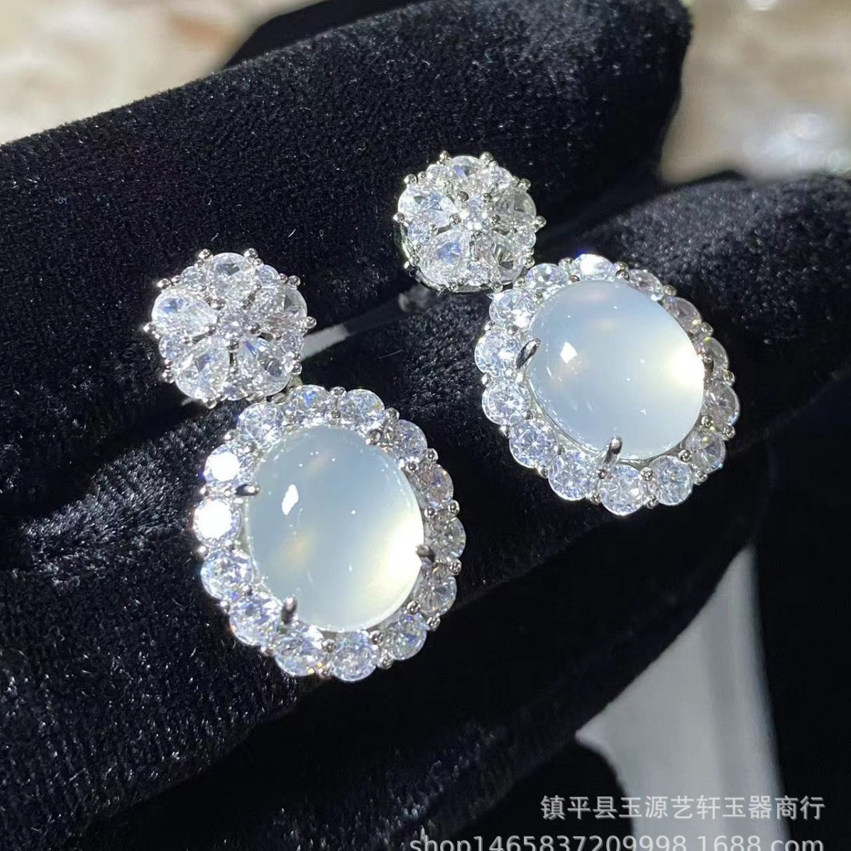 Ювелирные изделия, натуральные серьги из белого халцедона, серебряное покрытие, серьги с яйцом, яшма Янг, зеленые серьги с изумрудом, оптовая партия