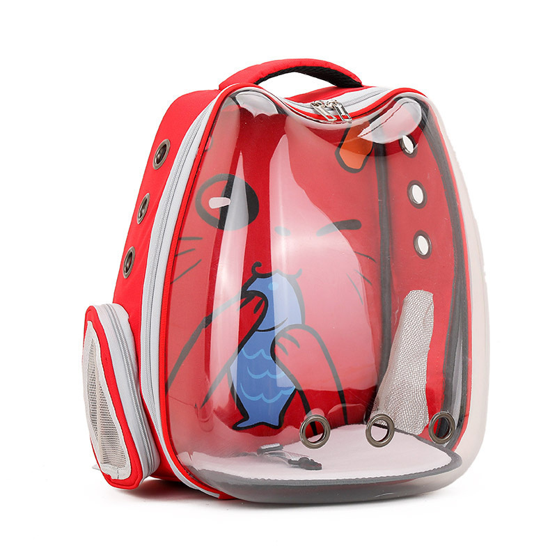 Cute Pet Backpack Cat Space Capsule Outing Car Transparent Breathable Portable Pet Bag Lightweight Backpack