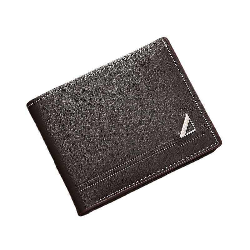 New Men's Wallet Short Wallet Men's Youth Business Casual Horizontal Wallet Fashion Large Capacity Soft Leather Wallet