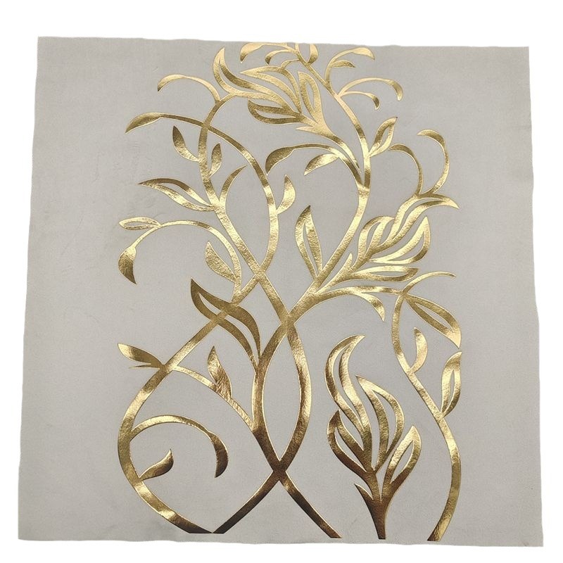 Фабрика горячего тиснения на ткани предлагает супер мягкую печать на холсте с пеной, позиционное горячее тиснение, лазерное цветное тиснение, не осыпается золото