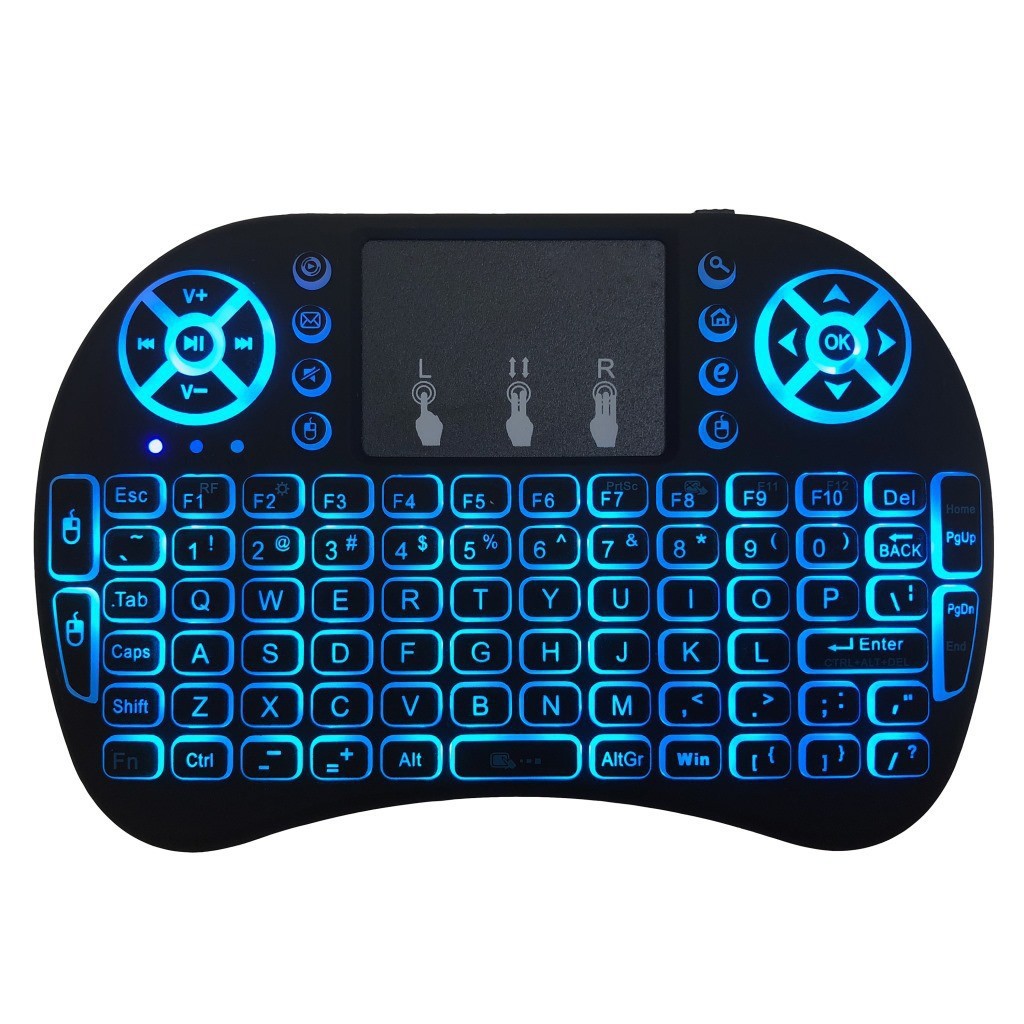 FlyIng Mouse I8 TrIcolor BacklIt Keyboard WIreless Mouse MInI Small Keyboard