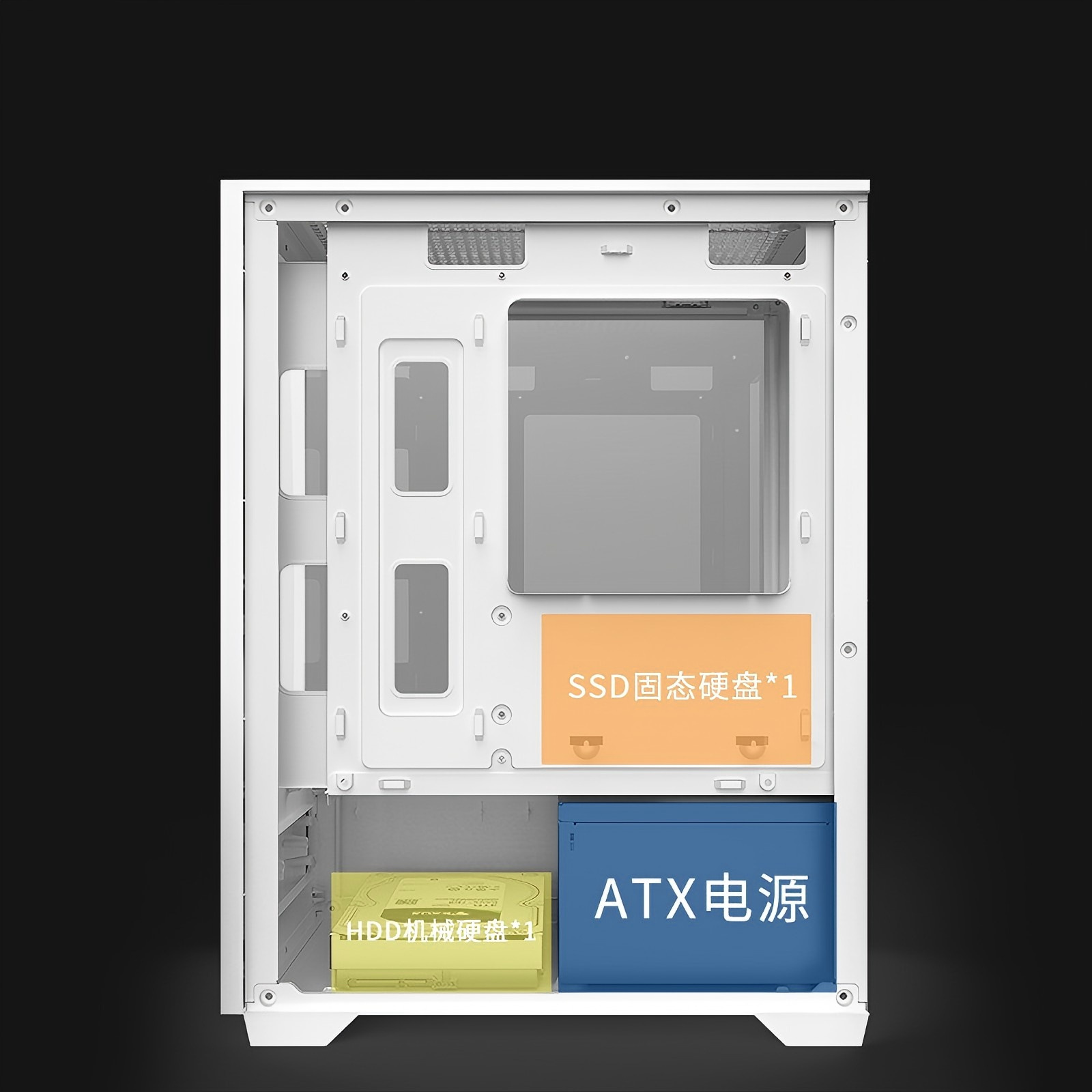 Es8 Sea View Room Chassis Desktop Computer Chassis M-Atx/Desktop E-Sports Game 240 Water-Cooled DIY Main Chassis