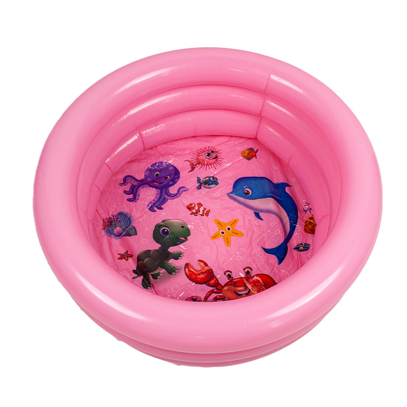 Source Factory Ocean Pattern Thickened Wear-resistant Two-ring Baby Inflatable Swimming Pool Home Beach Children's Swimming Pool