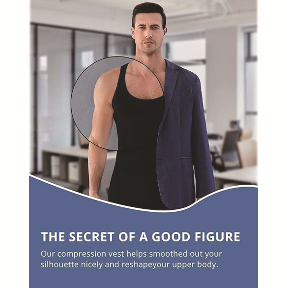 Cross-border New lift Men's Body Shaping Vest slim Body Shaping Waist Abdominal Tightening Thin Intimates TV Export