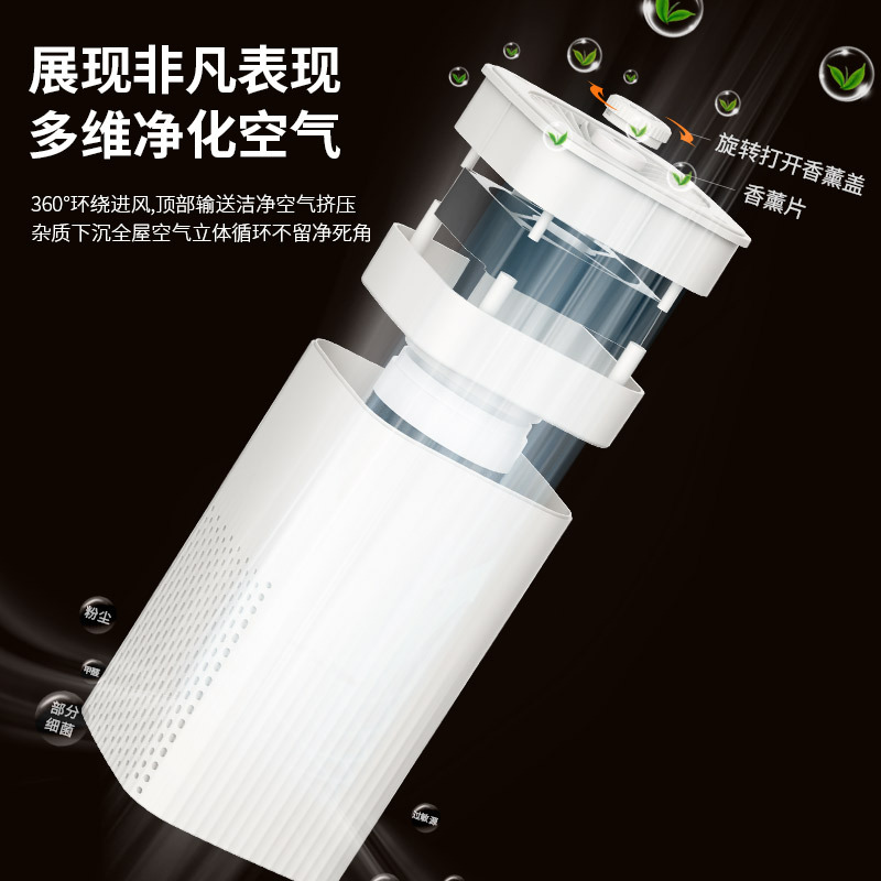 New cross-border usb dust and odor removal air purifier household desktop indoor air filter purifier