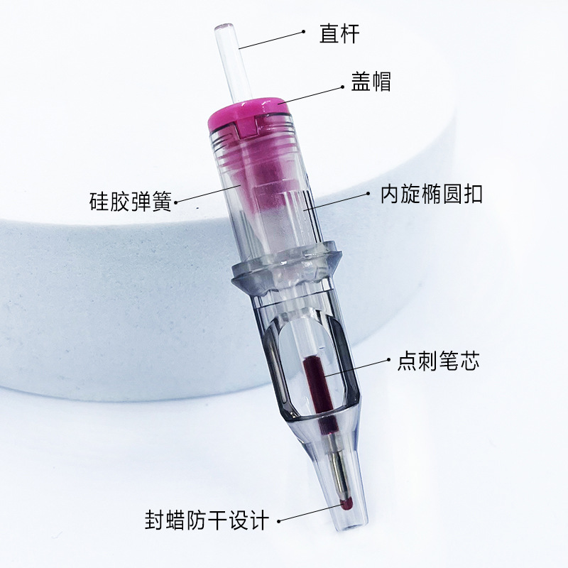 Tattoo equipment color ballpoint pen integrated needle painting draft point tattoo refill multi-color disposable ink point painting