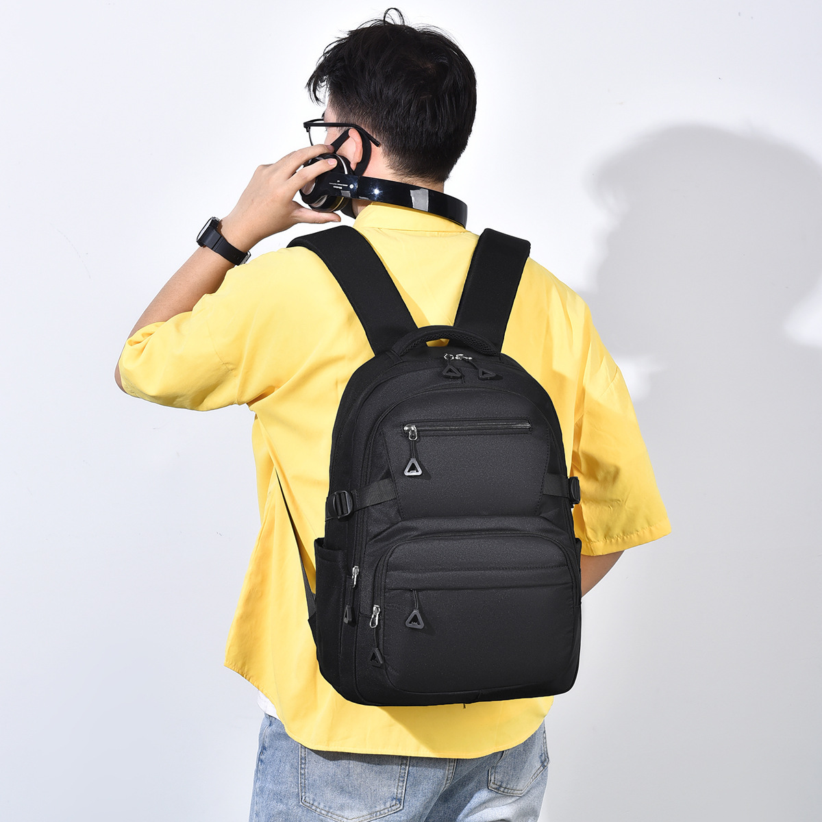 Wholesale all-match solid color new boys and girls daily campus large capacity travel backpack anti-splashing fashion backpack