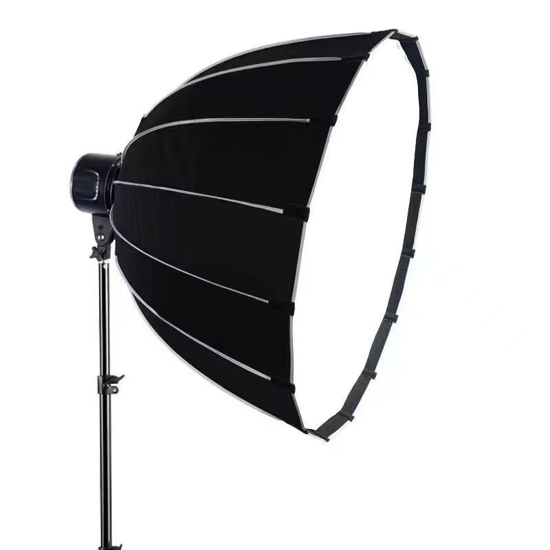 90cm Deep Parabolic Softbox with Bowens Mount, Deep Parabolic Soft Diffuser with Grille Mesh for Live Streaming Fill Light