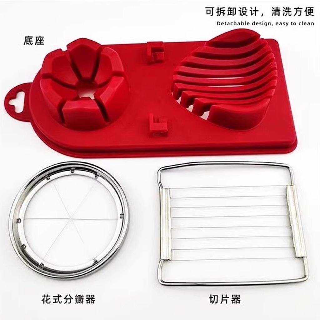 Two-In-One Egg Slicer Multifunctional Fancy Egg Slicer for Home Use Stainless Steel Slicer for Cutting Eggs