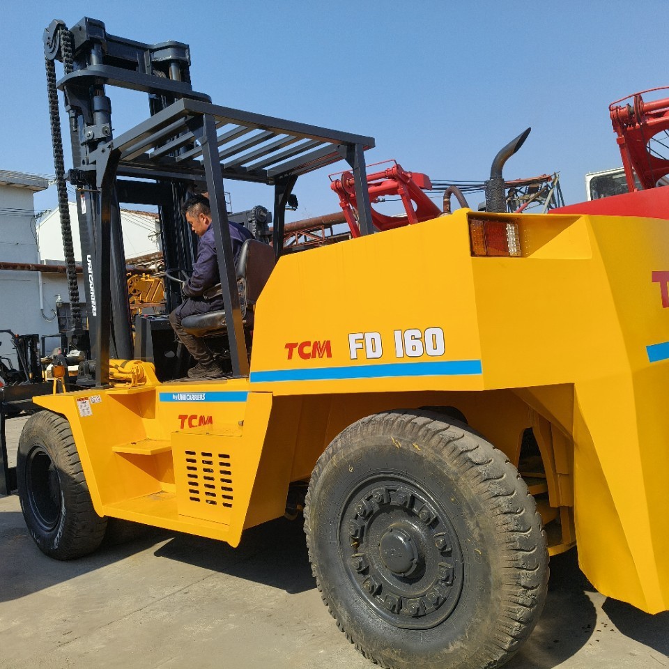 Foreign Trade Second-Hand Direct Sales Tcm Fd160 16 Tons 2 Gantry Forklift Original Japanese Equipment in Good Condition