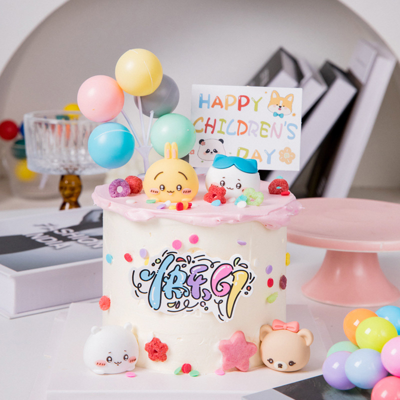 Children's Day Cake Decoration Cartoon Soft Plastic Usachi Giy Small Eight Ornaments Happy Children's Day Flag