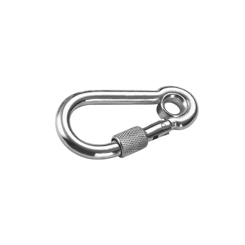 Galvanized Iron Hook with Loop and Nut, Outdoor Spring Buckle, Multi-Functional Hanging Buckle, Carabiner, Connecting Ring, Safety Buckle