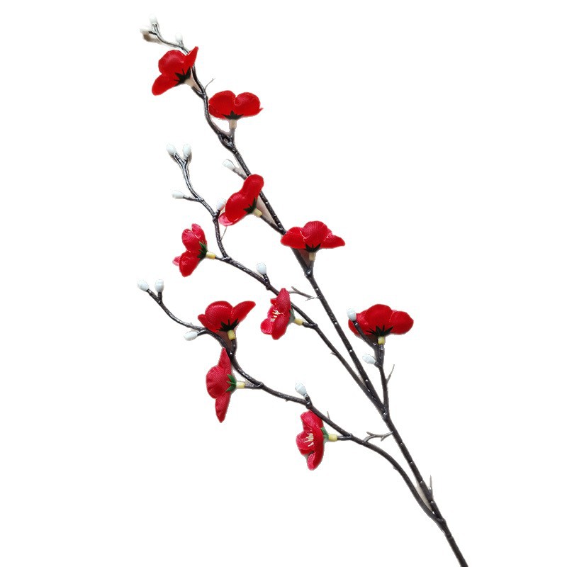 Cross-Border Hot-Selling 54cm Simulated Plum Blossom Branch Mini Wintersweet Artificial Flower Fake Flower Chinese Home Decoration Ornaments Arrangement