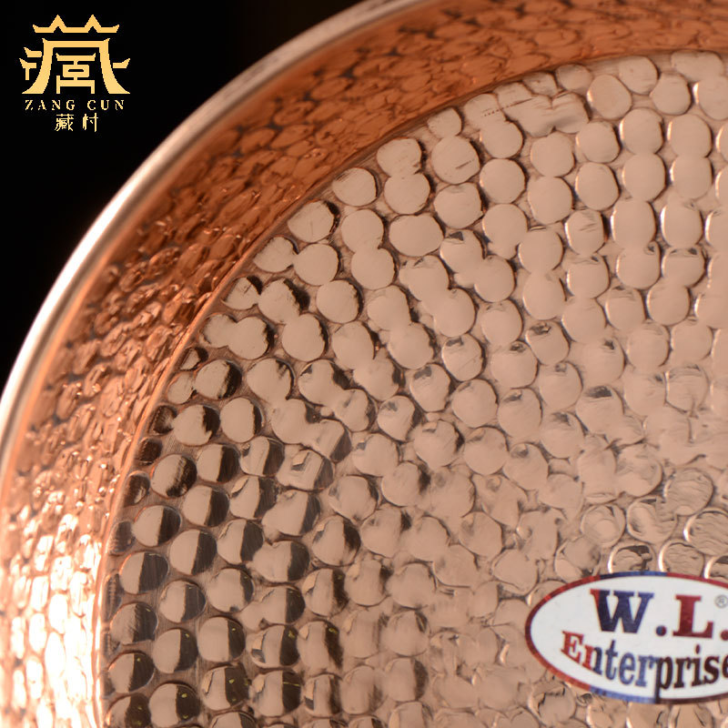 Xizang Red Copper Mandala Tray Indoor Home Mandala Tray Decorative Tabletop Ornament