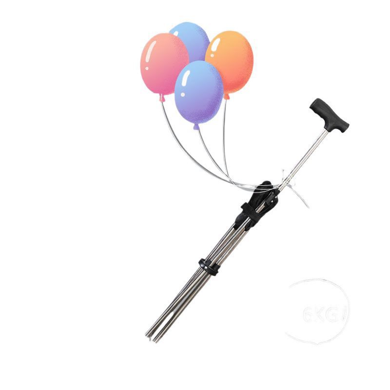 Anti-Fall Thickened Crutches, Foldable Portable Crutches, Lightweight Triangular Stools, Sit-On Telescopic Trekking Poles