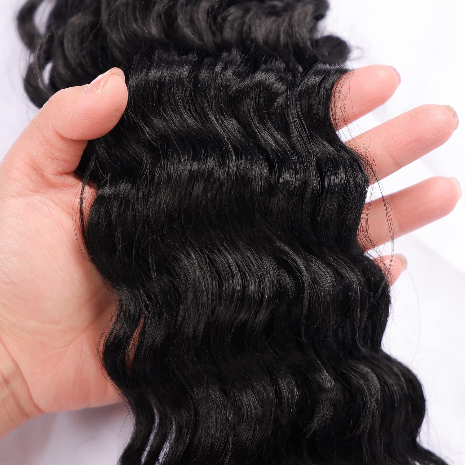 18 "DeepTwist High Temperature Silk Latin American Roll White Long Curly Hair Twig Kinky Cur l Braids