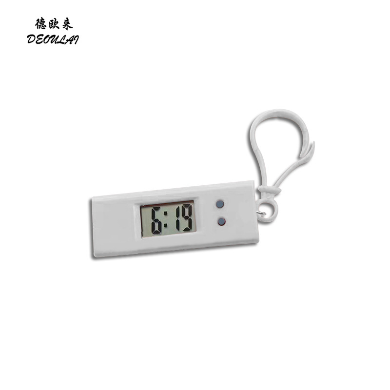 Deoulai Clock HD Digital Simple Portable Compact Mini Keychain Electronic Clock 551