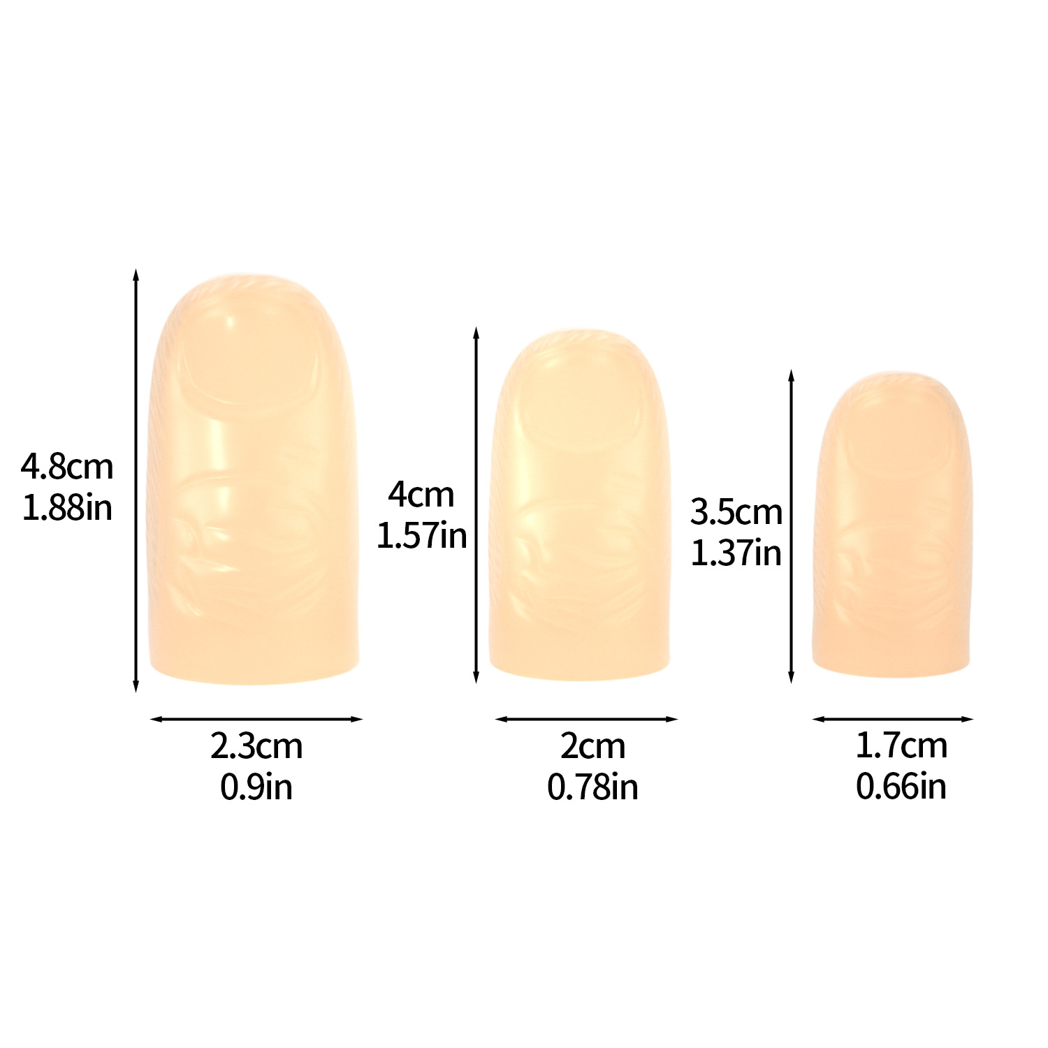 Popular Universal Silicone Engineering Work Finger Cots Magic Props Silicone Thumb Cots Fake Large Set Picking Non-Slip