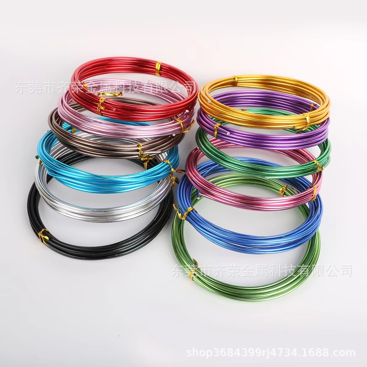 Cross-Border Hot Selling Colorful Aluminum Wire DIY Hand-Woven Crafts Shaped Soft Aluminum Wire Factory Wholesale Aluminum Wire