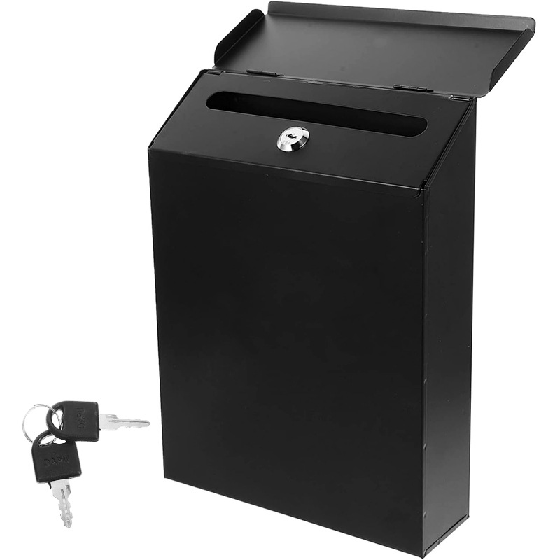 Cross-border hot-selling mailbox with lock courtyard door country style iron simple wall-mounted letter box multi-color optional