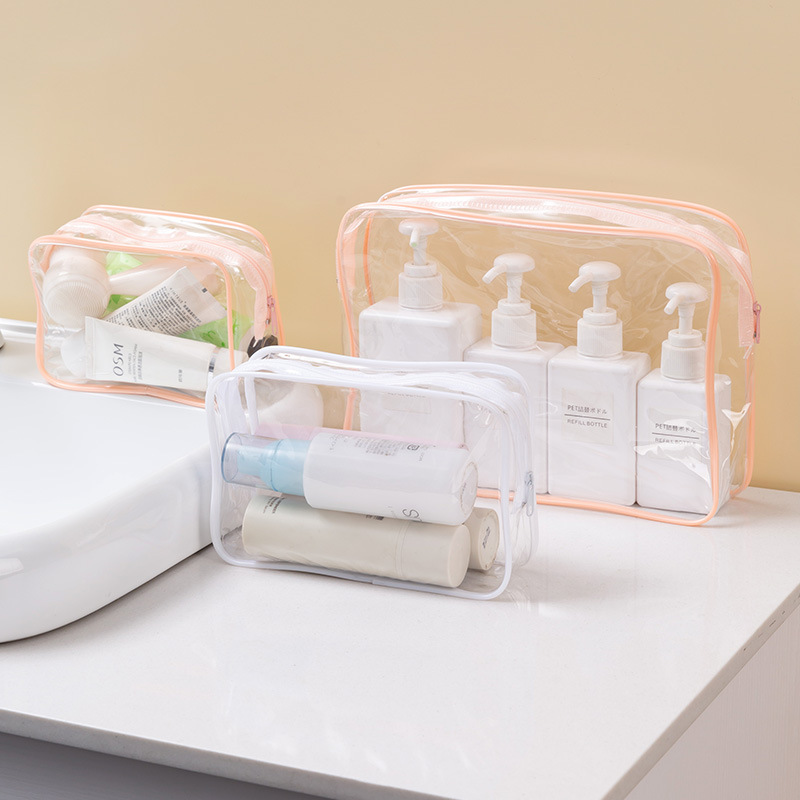 Косметичка для путешествий с разделением на сухое и влажное, прозрачная, портативная, большой объем, водонепроницаемая сумка для хранения