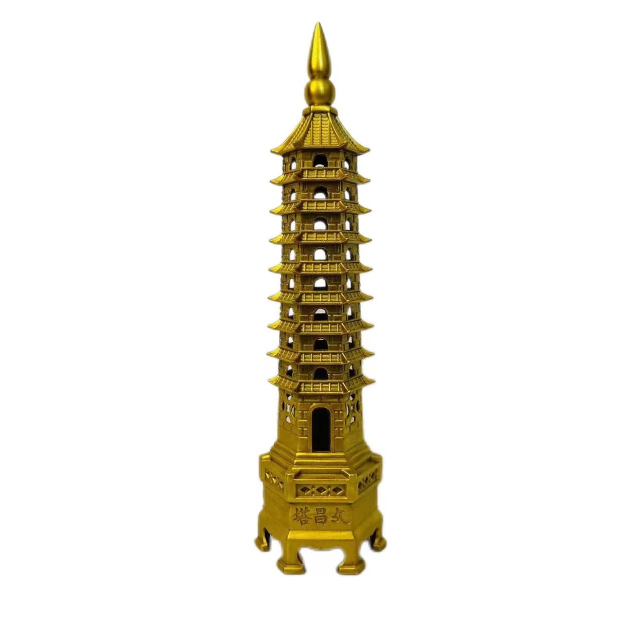 Brass Thirteen-Layer Wenchang Tower Ornaments Office Living Room Study Desk Living Room Decorative Crafts Ornaments