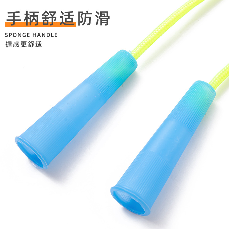 Factory Direct Sales Plastic Handle Skipping Rope Sports Fitness Equipment Orange Children's Rope Bearing Adult Skipping Rope