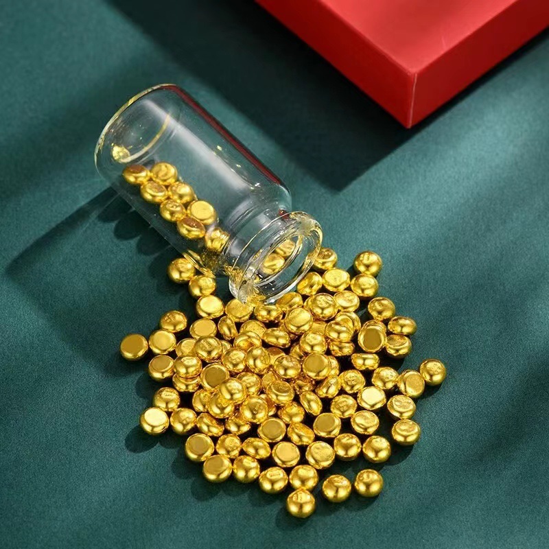 Alloy Simulated Gold Small Gold Beans One Gram Solid Gold Pimples Imitation Gold Investment Gold Bar Collection Investment Office Ornaments