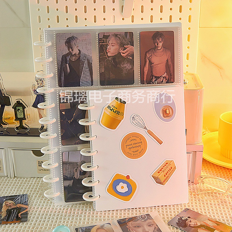 Альбом для карточек с грибами, акриловый альбом с четырьмя квадратными ячейками, маленький альбом для карточек, альбом для хранения звездных фото, подарочная коробка