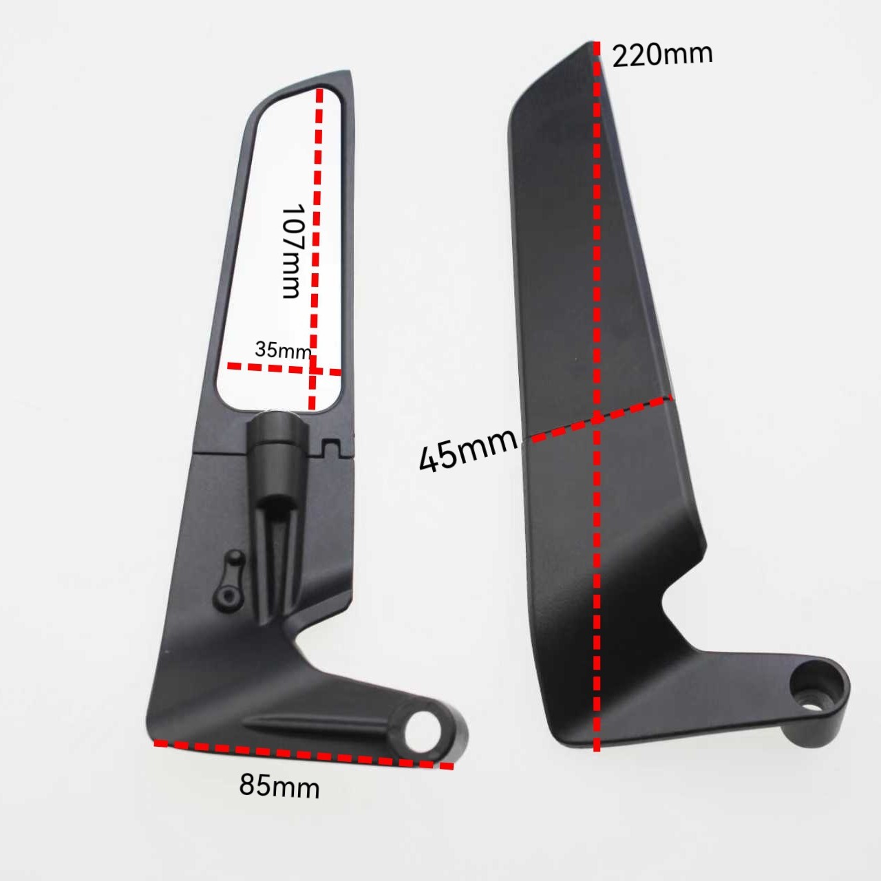 Motorcycle Modification Accessories Rearview Mirror Universal Reversing Mirror Adjustable Angle Invisible Wing Mirror Aluminum Alloy Reflector