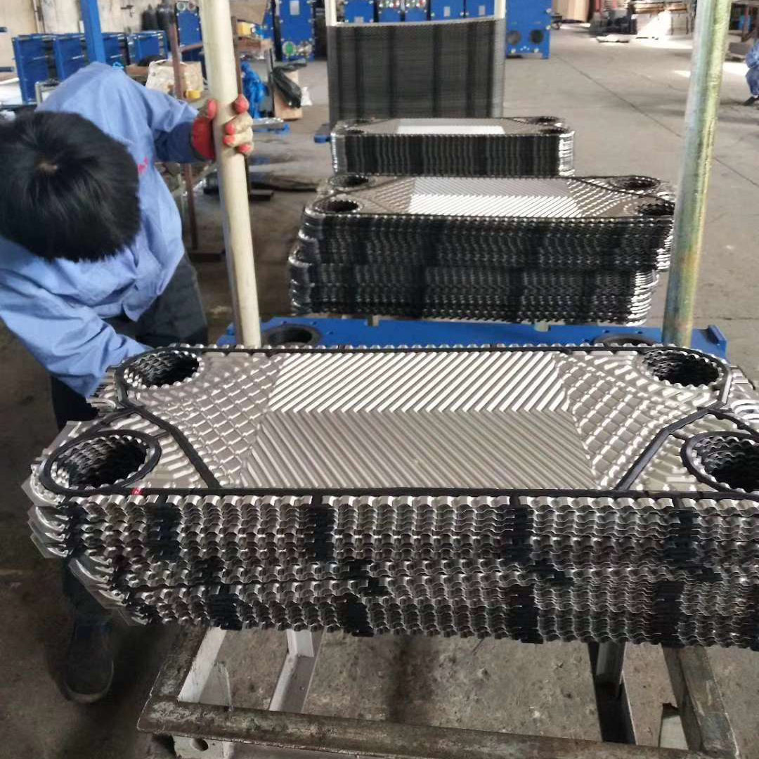 Пластины теплообменника из нержавеющей стали, теплообменник, радиатор, резиновая подложка для пластин в наличии на складе