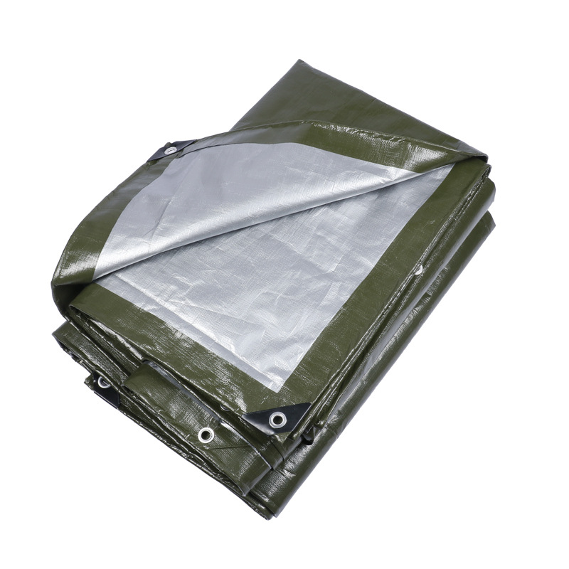 Army Green Silver Waterproof Rainproof Cloth Sunscreen Canopy Cloth Outdoor Sunshade Rain Cloth Tarpaulin Car Truck Tarpaulin Tarpaulin